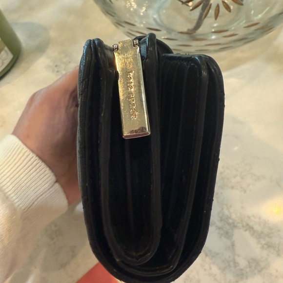 Kate Spade Natalia Md Bifold Black Quilted Leather Wallet - Picture 3 of 13